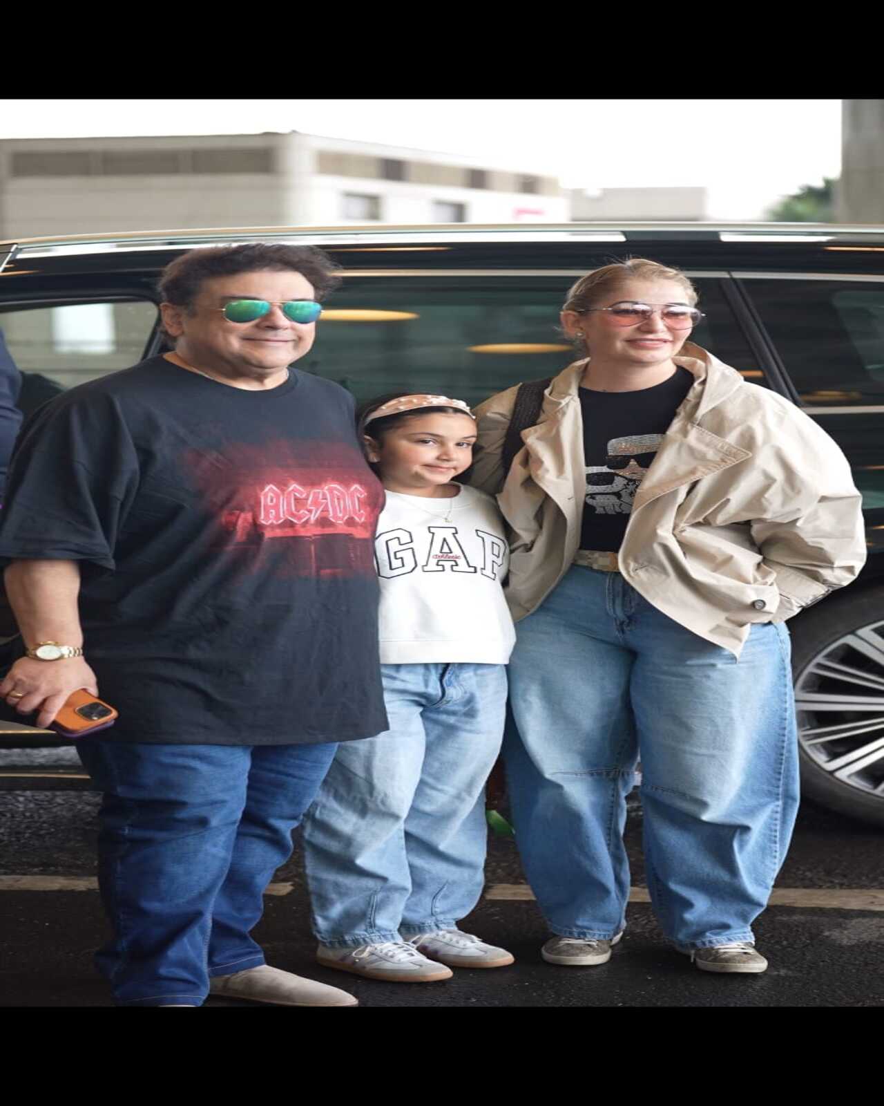 Singer Adnan Sami was seen at the airport arriving with his wife and daughter as they headed out of the city on Friday.